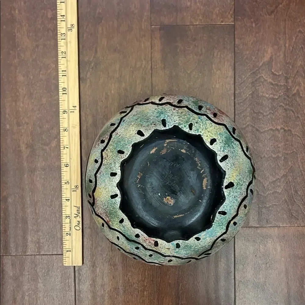 Vintage Santodio Paz Bird Vase, Made in Chulucanas Peru, Boho Rustic Naturalist